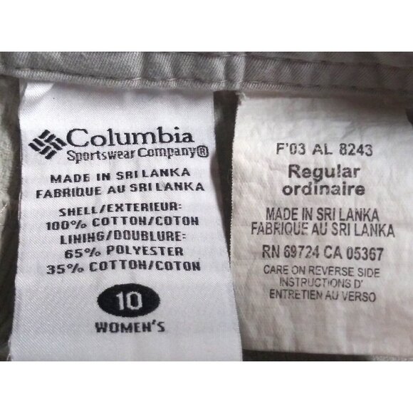 Columbia Sportswear Womens Corduroy Pants Sz 10 Nude beige Cords Outdoor cropped - Picture 8 of 9